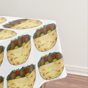 Nappe Falafel Pita Sandwich Alimentation Foody Party Tab