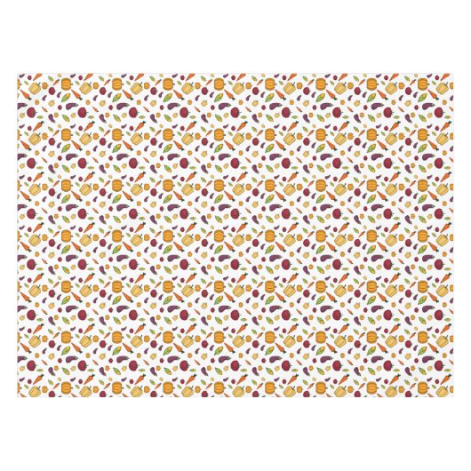 Nappe Famille de légumes de moisson d'action de grâces (Devant (Horizontal))