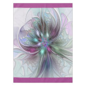Nappe Fantaisie Abstraite Moderne Fleur Fractale Colorée (Devant)
