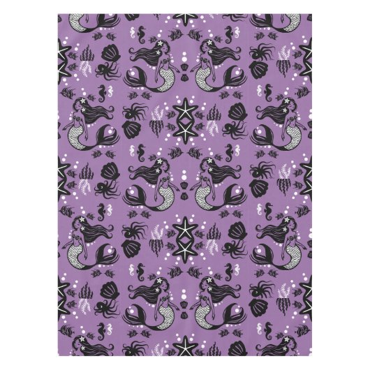 Nappe Fantaisie de sirène violette (Devant)