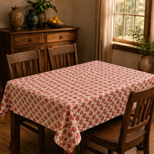 Nappe Faux Crochet Rouge aux Fraises