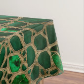 Nappe Faux Crocodile texture malachite et or (In Situ)