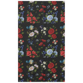 Nappe Faux Fleurs Brodées Rouge & Bleu (Devant)