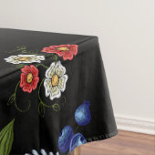 Nappe Faux Fleurs Brodées Rouge & Bleu (In Situ)