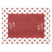 Nappe Faux-neige rouges de Noël et Faux Burlap (Devant (Horizontal))