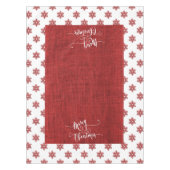 Nappe Faux-neige rouges de Noël et Faux Burlap (Devant)