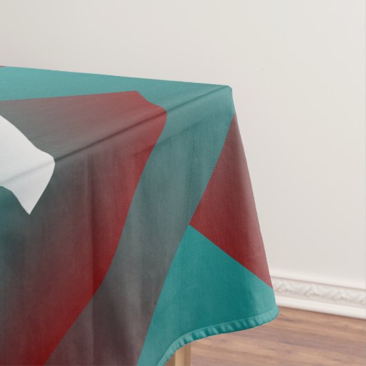 Nappe Fenêtres en blanc bordeaux turquoise (In Situ)