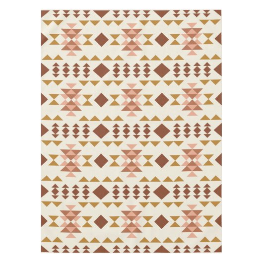 Nappe Ferme moderne Rustique Terracotta Art géométrique (Devant)