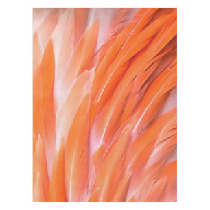 Nappe Fermer Corail et plumes de Flamant rose artistique