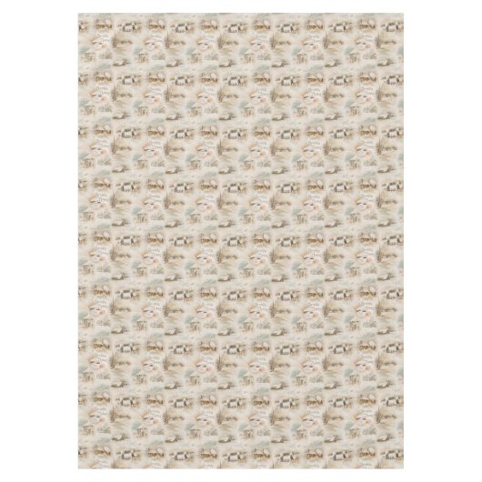 Nappe Fermes de Noël rustiques en hiver (Devant)