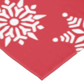 Nappe Festif de Noël Rouge & Blanc Snowflakes Étoiles (Angle)