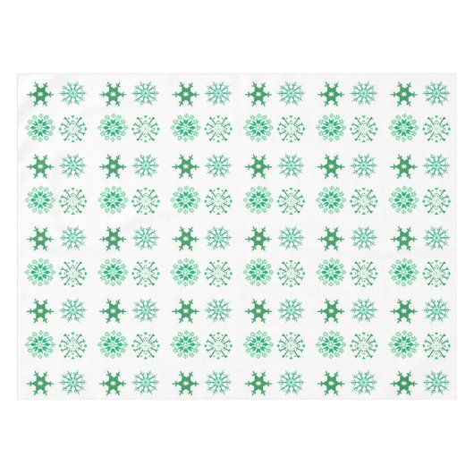 Nappe Festif Green Snowflake Motif Noël (Devant (Horizontal))