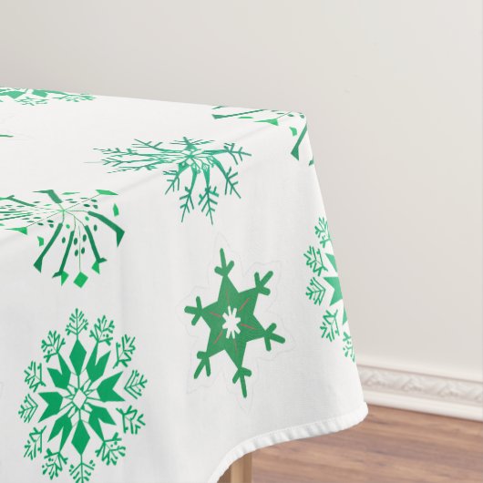 Nappe Festif Green Snowflake Motif Noël (In Situ)