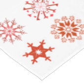 Nappe Festif Red Snowflake Motif Noël (Angle)