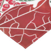 Nappe Festif Vacances Rouge Vert Rose Automne Holly Feui (Angle)