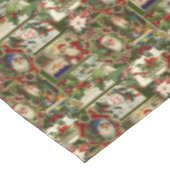 Nappe Festif Vintage Noël Ephémère Collage-Green (Angle)