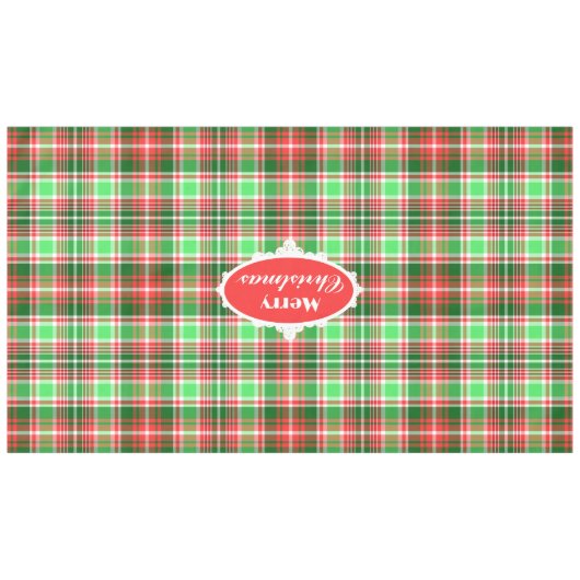 Nappe Festive classique Rouge Vert Joyeux Noël Plaid (Devant (Horizontal))