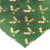 Nappe Festive Green et Gold Foil hiver Noël Holly (Angle)