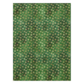Nappe Festive Green et Gold Foil Snowflakes d'hiver (Devant)