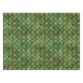 Nappe Festive Green & Gold Foil hiver Noël Damas (Devant (Horizontal))
