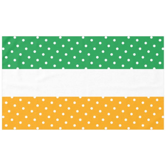 Nappe Festive Pointe Lumineuse Citron Lime Blancs (Devant (Horizontal))