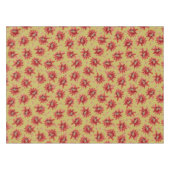 Nappe Festive Red Cactus Flows on Gold (Devant (Horizontal))