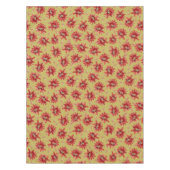 Nappe Festive Red Cactus Flows on Gold (Devant)