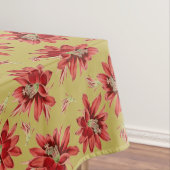 Nappe Festive Red Cactus Flows on Gold (In Situ)