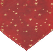 Nappe Festive Red & Gold Foil hiver Étoiles de Noël (Angle)