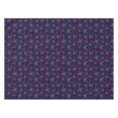Nappe Festive Rouge, Bleu et Argent feux d'artifice (Devant (Horizontal))