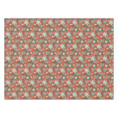 Nappe Festive Rouge Floral Motif de Noël (Devant (Horizontal))