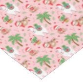 Nappe Festive Sloths and Llamas Motif de vacances (Angle)