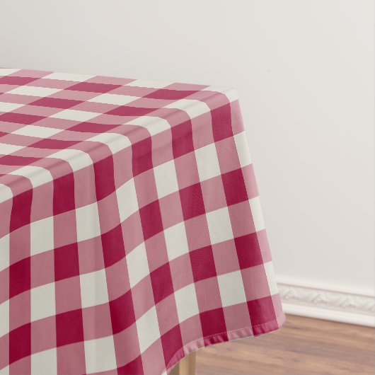 Nappe Fête au Cranberry Rouge Gingham Plaid Rustique de (In Situ)