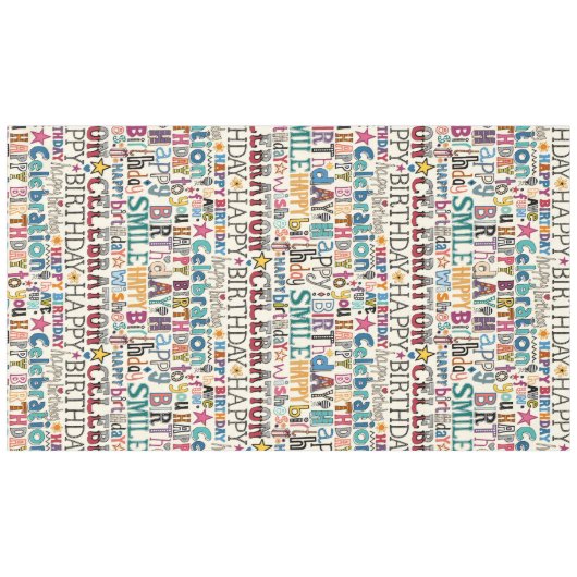 Nappe fête d'anniversaire (Devant (Horizontal))