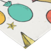 Nappe fête d'anniversaire ballons cake champagne (Angle)