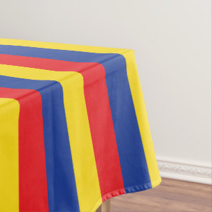 Nappe Fête d'anniversaire de bleu jaune rouge de