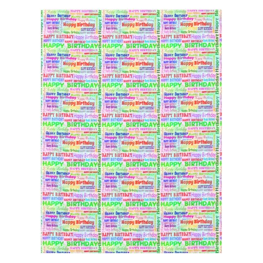 Nappe Fête d'anniversaire de textiles de Tableau (Devant)