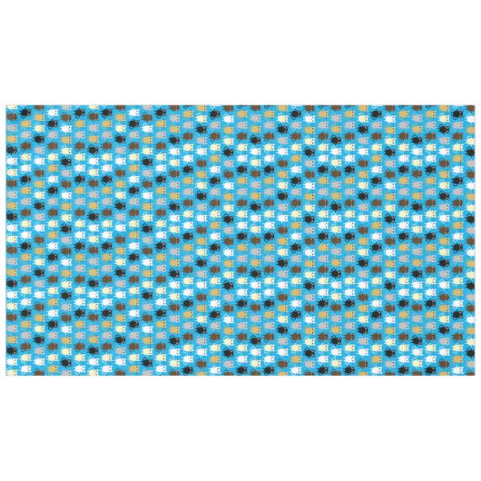 Nappe Fête d'anniversaire du chat (Devant (Horizontal))