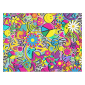 Nappe Fête d'anniversaire FUN Rétro Groovy 60's Soixante (Devant (Horizontal))