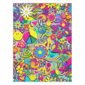 Nappe Fête d'anniversaire FUN Rétro Groovy 60's Soixante (Devant)