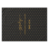 Nappe fête d'anniversaire parties scintillant en or noir (Devant (Horizontal))