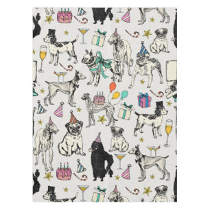 Nappe fête d'anniversaire pour chiens lunettes