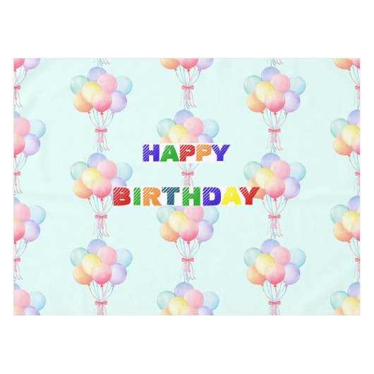 Nappe Fête d'anniversaire simple et moderne Rainbow Ball (Devant (Horizontal))