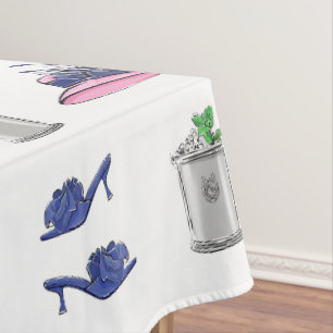 Nappe Fête de Derby pour Dames Préppy Talons Hauts Bleus