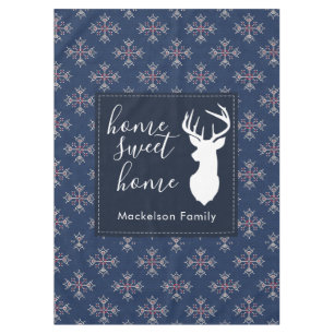 Nappe Fête de famille de Noël Cerfs festive bois de cerf