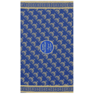 Nappe Fête de Hanukkah Party Menorah en or motif bleu