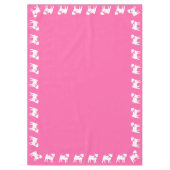 Nappe Fête de la fête du chien Carlin rose (Devant)