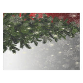 Nappe Fête de Noël Arbre vert Rouge Argent Flèches (Devant (Horizontal))