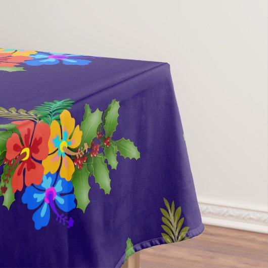 Nappe Fête de Noël Luau Hawaïen Violet (In Situ)