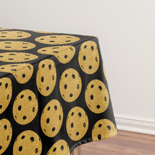 Nappe Fête de Pickleball Mariage Noir Or Enterrement de  (In Situ)